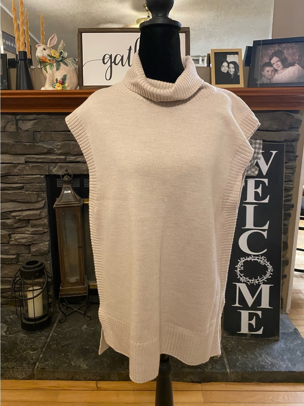 Rachel Zoe Sleeveless Cowl Neck Merino Sleeveless Sweater